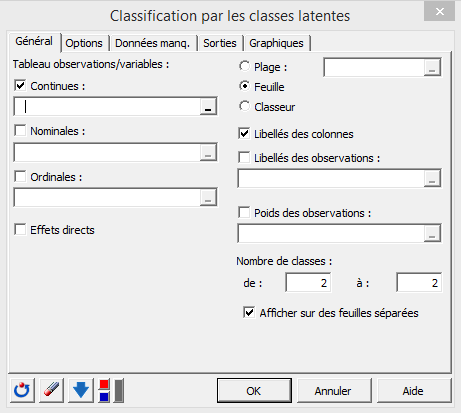 lg cluster dialog box