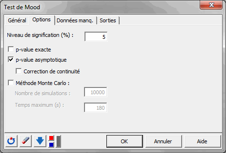 Mood boite de dialogue options Mood boite de dialogue options