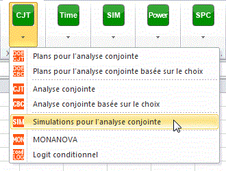Simulation d'analyse conjointe Simulation d'analyse conjointe