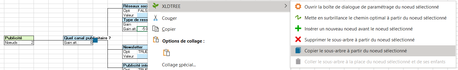 Decision tree output in XLSTAT