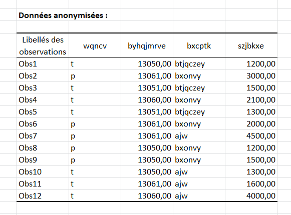 Résultats 02 - Anonymisation des données
