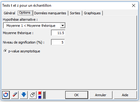 Paramétrer un test t pour un échantillon avec XLSTAT Paramétrer un test t pour un échantillon avec XLSTAT