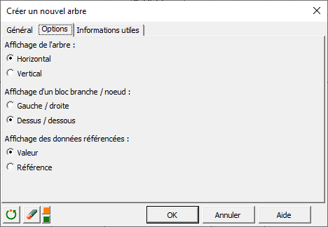 Boîte de dialogue Arbre de décision dans XLSTAT, onglet Options