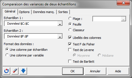 F-test using XLSTAT - Statistics Software