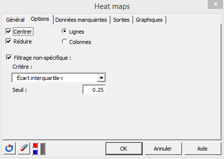 heat map options tab