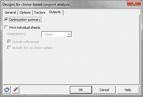Output tab choice-based conjoint analysis