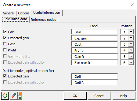XLSTAT Decision Tree dialog box, calculation data tab