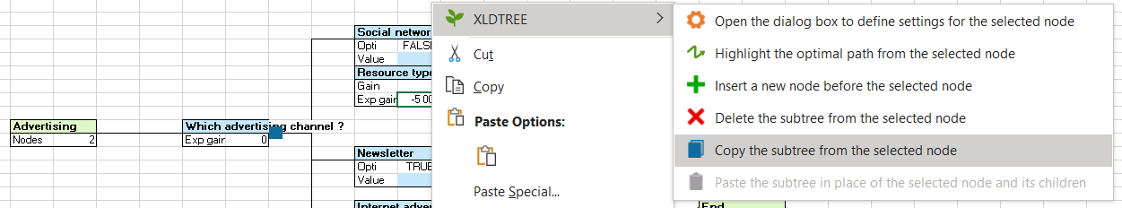 XLSTAT Decision tree output