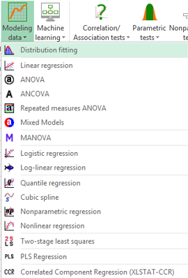 XLSTAT Function Distribution fitting