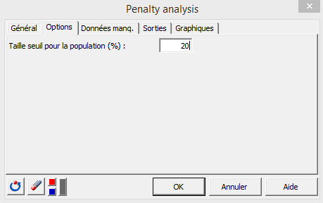 penalty analysis dialog box fr xlstat options tab