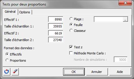 statistics in MS Excel