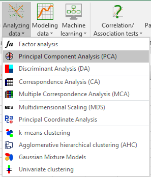 XLSTAT Ribbon XLSTAT Ribbon