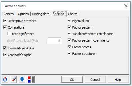 Setting up a factor analysis in XLSTAT (3)