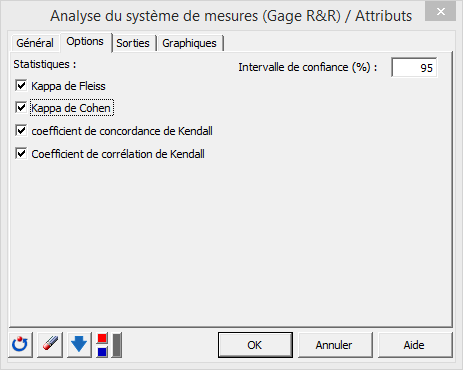 Analyse de systÃ¨mes de mesures Gage RR avec Excel et XLSTAT, boite de dialogue 2