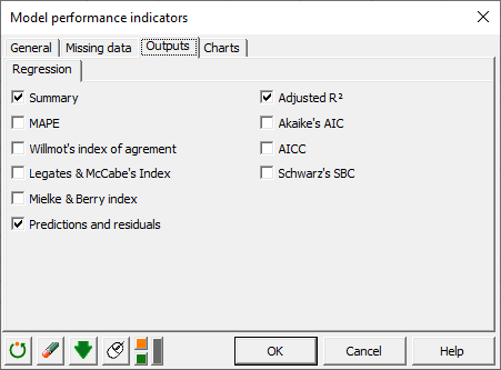 Output tab of the XLSTAT dialog box