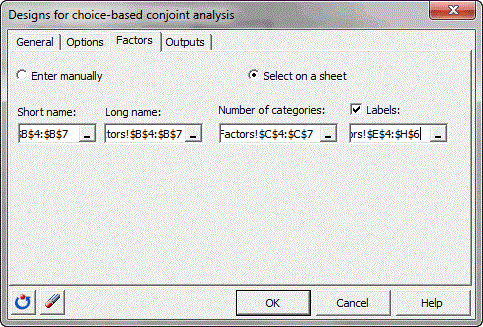 selecting data in the worksheet