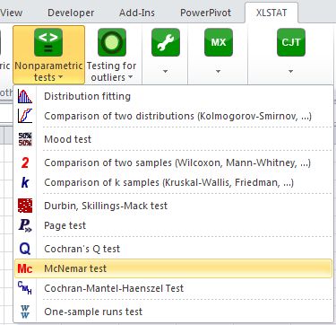 menu McNemar menu McNemar