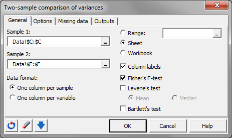 F-test using XLSTAT - Statistics Software