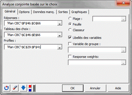 sélection des données analyse conjointe sélection des données analyse conjointe