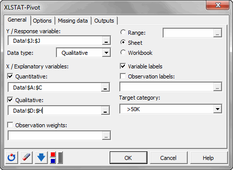Dialog box general pivot