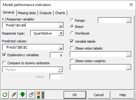 General tab of the dialog box