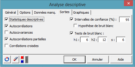 time series dialog box 3