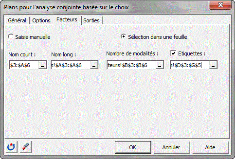 onglet facteurs analyse conjointe basée sur le choix onglet facteurs analyse conjointe basée sur le choix