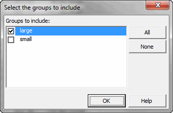 group dialog box pca