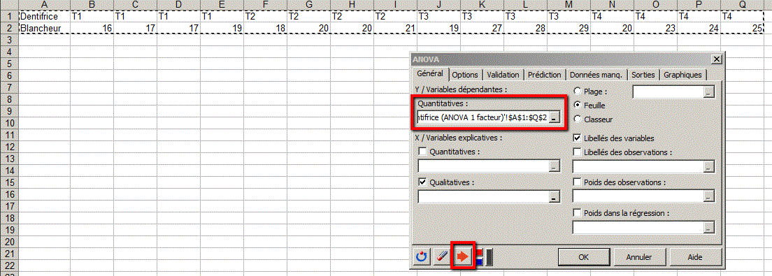 Transposed data selection
