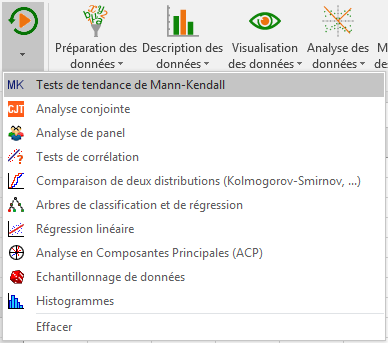 Liste des dernières fonctions utilisées