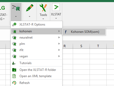 XLSTAT-R Kohonen Self Organizing Map in Excel