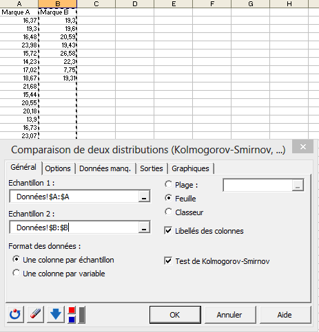 Kolmogorov 2 - samples setting up