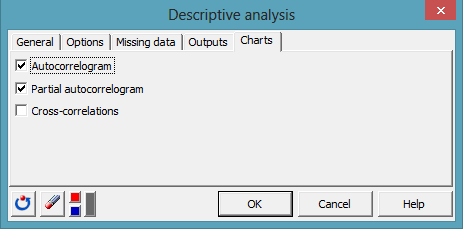 time series dialog box 4