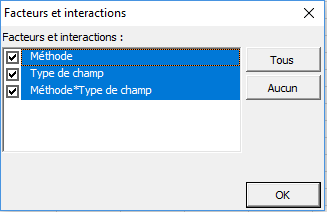 Facteurs et Interactions