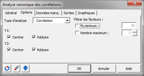corrélations canoniques software package