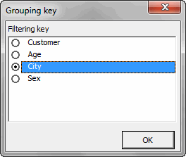 Dialog box filtering key