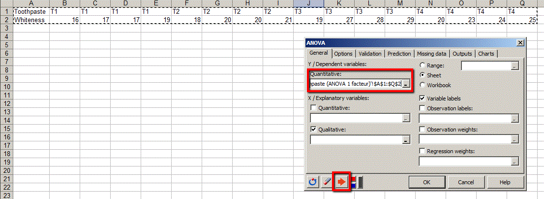 Transposed data selection