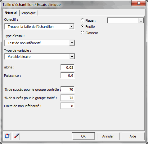 boite dialogue taille échantillon essai clinique non-infériorité