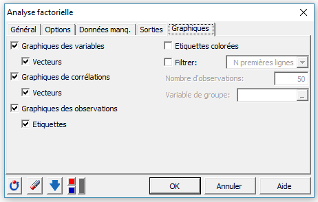 Paramétrer une analyse factorielle avec XLSTAT (4)