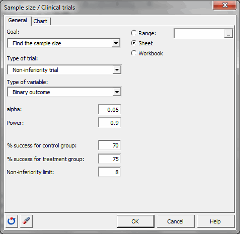 dialog box sample clinical trial non-inferiority