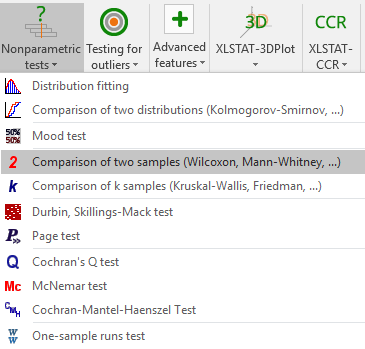 XLSTAT Function for the comparison of two samples XLSTAT Function for the comparison of two samples