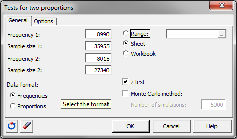 statistics in MS Excel