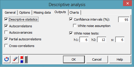 time series dialog box 3