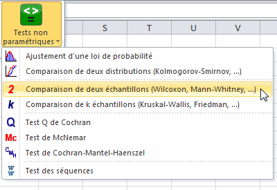 menu test mann whitney